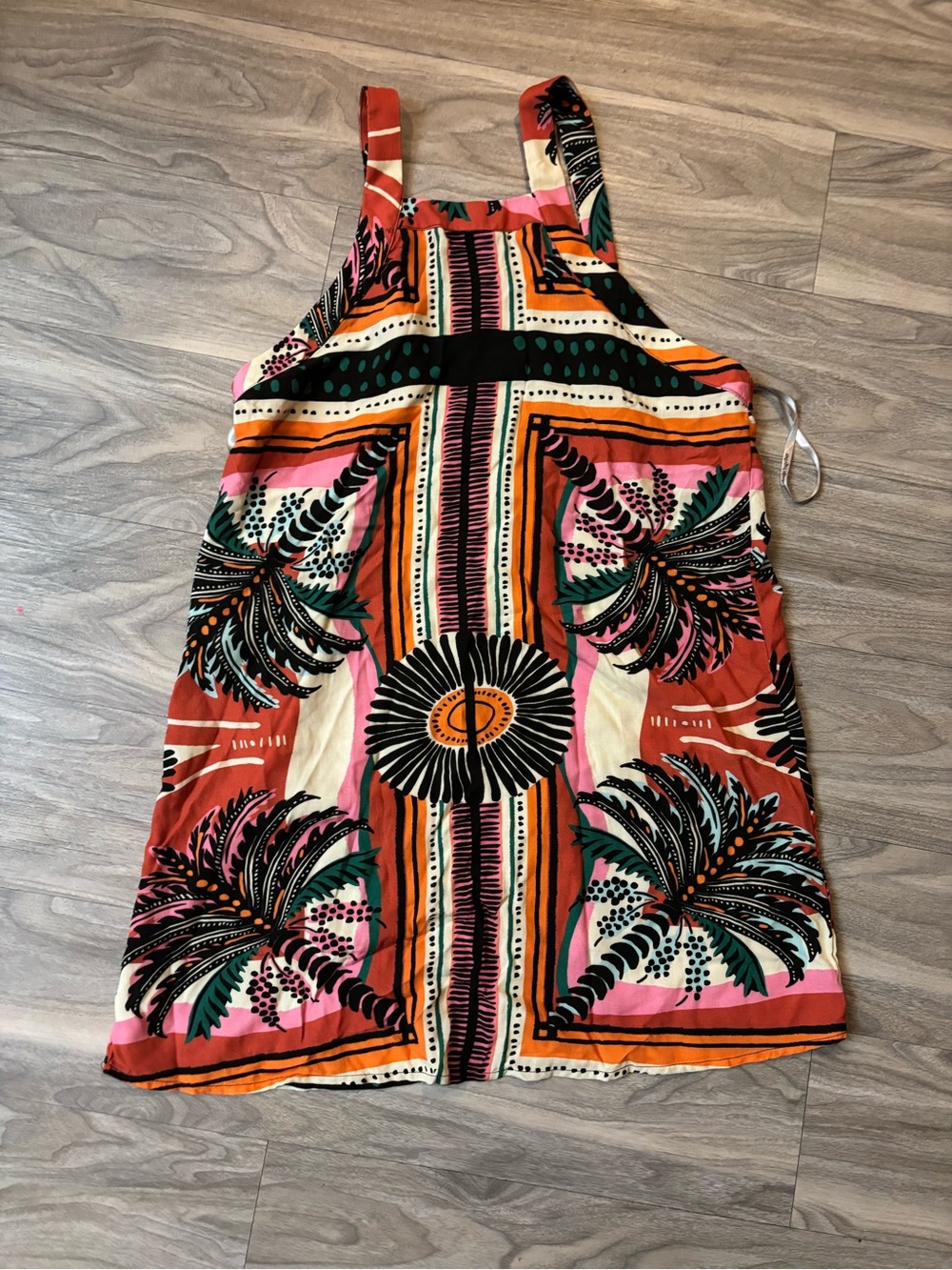 Maaji Orange Pink Green Patterned Mini Dress